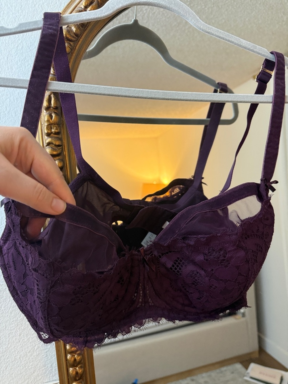Cacique Women’s Lace Underwire Bra in Deep Purple 42D